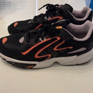 Adidas Black and Orange Sneakers Yung 96 Chasm